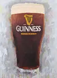 Spillane, A pint of Guinness, Mixed Media on Canvas