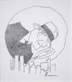 Tom Molloy, New York Mayoral Race, Pencil Drawing