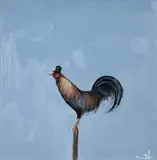 Vivak Mandalia, The Presiding Judge, Oil on Canvas