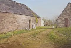 Wilfred Haughton, County Antrim Farmyard, Oil on Canvas