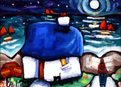 Annie Robinson, Moon Beam Cottage, Oil on Canvas