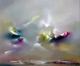 Caroline McVeigh, Choose Happiness, Oil on Board