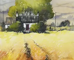 Chris Dearden, Rural Scene, Watercolour on Paper