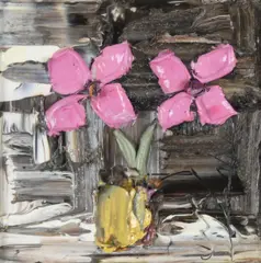Colin Flack, Pink Petals, acrylic on panel