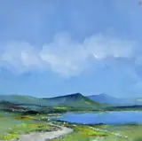 David Gordon Hughes, Away In The West, Oil on Board