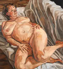 David Johnston, Hommage to Lucian, Oil on Board