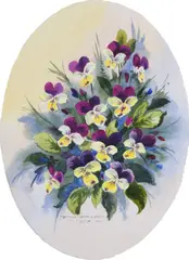 David Long, Still Life Peonies, Watercolour