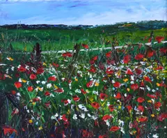 Declan Marry, A Field of Wild Flowers, Oil on Canvas