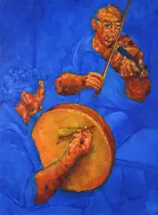 Denis Ferguson, Musicians, Oil on Canvas