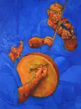 Denis Ferguson, Musicians, Oil on Canvas