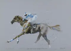 Desmond Kinney, Sky Cloud' in the Schweppes Golden Mile, Watercolour