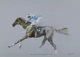 Desmond Kinney, Sky Cloud' in the Schweppes Golden Mile, Watercolour