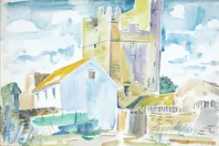 Fr Jack Hanlon, Irish Castle, Watercolour on Paper