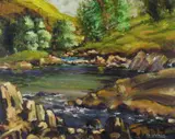 George Wilkin, Dun River, Glendun, Co. Antrim, Oil on Canvas