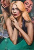 Gerard Byrne, Party Girls, Oil on Canvas