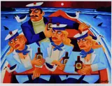 Graham Knuttel, Keeping Watch, Limited Edition Coloured Lithograph. Edition 38 of 50. COA attached on verso.