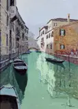 Guiseppe Marino, Venice Scene, Oil on Board