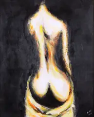 Helen Mathews, Nude, Acrylic on Canvas