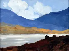 Hugh McIlfatrick, Donegal Lake, Oil on Board