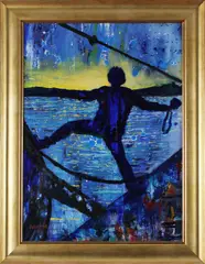 John Adams, Getting on Board, Acrylic on Canvas