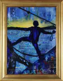 John Adams, Getting on Board, Acrylic on Canvas