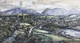John T. Bannon, Clifton, Pen and Watercolour