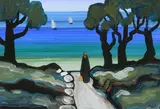 Jp Rooney, Watching the Sail Boats, Oil on Board
