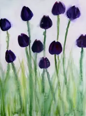 Leslie Rainey, Pair of Flower Studies, Watercolour