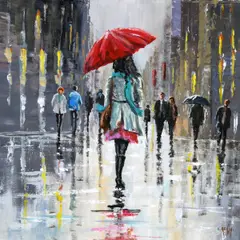 Liam Reilly, Belfast Girl, Oil on Board