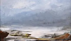 Mary Breach, Seascape, Oil on Board