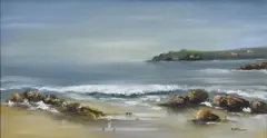 Mattie Waugh, Portballintrae, Oil on Board