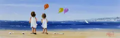 Michelle Carlin, Coloured Balloons, Oil on Canvas