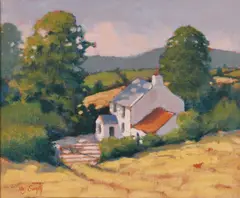 Norman J. Smyth, The Hay Fields High on the House, Oil on Canvas