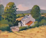 Norman J. Smyth, The Hay Fields High on the House, Oil on Canvas