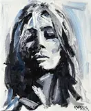 Paul Walls, Portrait of a Girl, Oil on Board