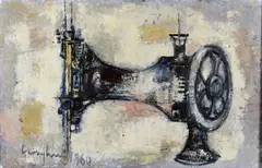 Raymond Dauphin, Machine Coudre pour les Radix, Oil on Canvas