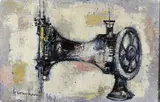 Raymond Dauphin, Machine Coudre pour les Radix, Oil on Canvas