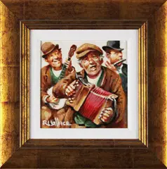 Roy Wallace, Musical Trio, Oil on Board