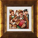 Roy Wallace, Musical Trio, Oil on Board