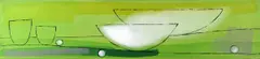 Susan Steele, Green Vessels, Oil on Canvas