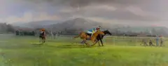 Susan Webb, In the Home Stretch, Naas, Oil on Canvas