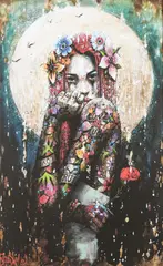 Terry Bradley, Rose, Unique Print on Canvas