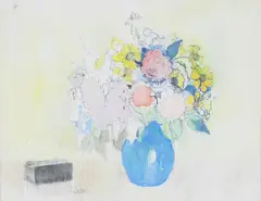 Tom Carr, Vase of Flowers, Watercolour and Pen on Paper