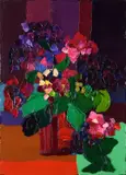 Valerie Catoire, Vase of Flowers, Oil on Canvas