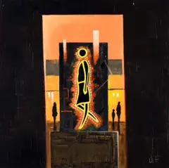 Verner Finlay, Walk, Dont Walk: Diptych, Oil on Canvas