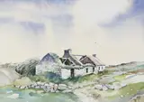 W McConnell, The Abandoned Cottage, Watercolour
