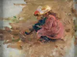 Walter Osborne, Study of Two Young Girls, Oil on Canvas Laid on Board