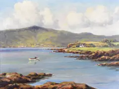 Charles McAuley, Fishing In Red Bay, Co Antrim, Oil on Canvas
