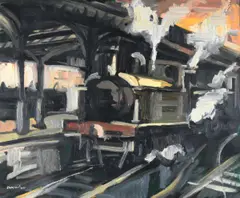 Colin Davidson, Steam, Oil on Board