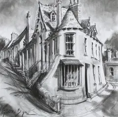 Kinsale Days by Gerard Byrne, Charcoal on Canvas, sold Sep 2026